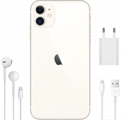 Смартфон Apple iPhone 11 128GB белый - вид 1 миниатюра