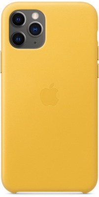 Клип-кейс Apple Leather для iPhone 11 Pro лимонный сироп